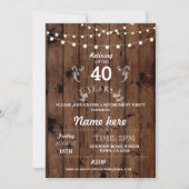 Pensioenpartij Rustisch in ruste houten kazen uitn Kaart (Voorkant)