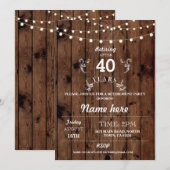 Pensioenpartij Rustisch in ruste houten kazen uitn Kaart (Voorkant / Achterkant)