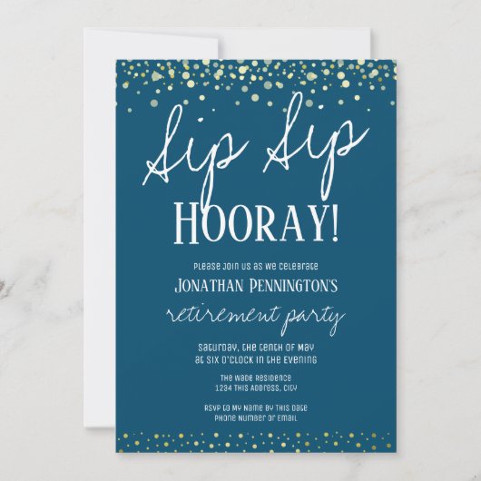 Pensioenpartij SIP Hooray Kaart (Voorkant)