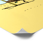 Pensioenpartij | Snoopy & Woodstock op het strand Poster (Hoek)