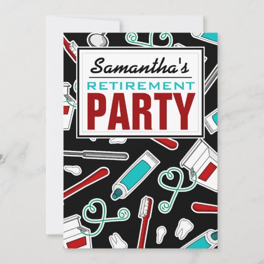 Pensioenpartij tandheelkundige verzorger/tandarts kaart (Voorkant)