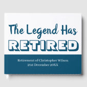 Pensioenpartij The Legend heeft Blue Mannen verlat Gastenboek (Voorkant)