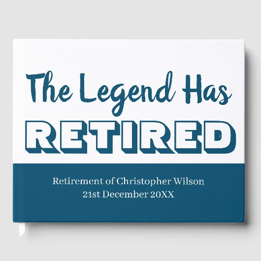 Pensioenpartij The Legend heeft Blue Mannen verlat Gastenboek (Voorkant)