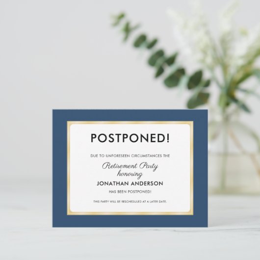 Pensioenpartij uitgesteld briefkaart (Staand voorkant)