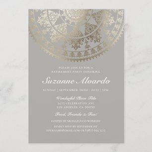 Pensioenpartij Uitnodigingen Gold Foil