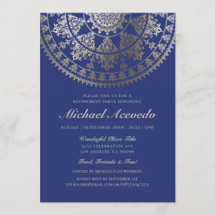 Pensioenpartij Uitnodigingen Gold Foil