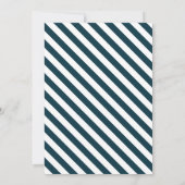 Pensioenpartij van Classy Blue & White Stripes Kaart (Achterkant)