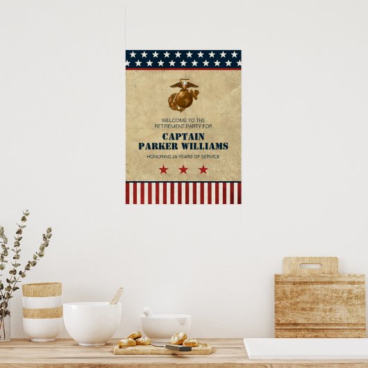 Pensioenpartij van het US Marines Corps Poster (Keuken)