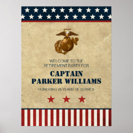 Pensioenpartij van het US Marines Corps Poster