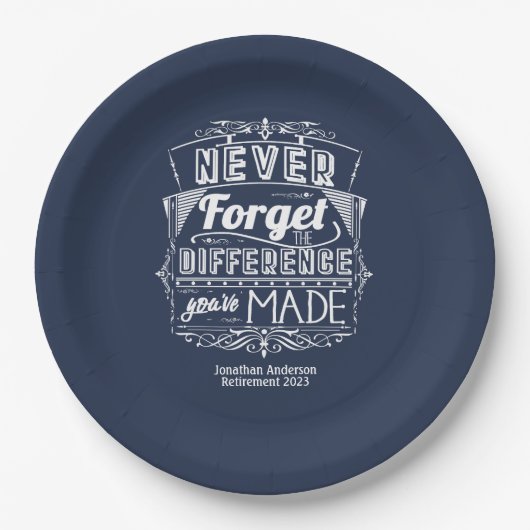 Pensioenpartij vergeet nooit papieren bordje (Voorkant)