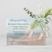 Pensioenpartij voor "beach Chairs" Kaart (Staand voorkant)