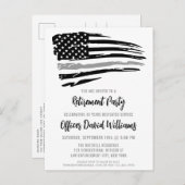 Pensioenpartij voor de correctiefunctionaris aankondigingskaart (Voorkant / Achterkant)