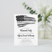 Pensioenpartij voor de correctiefunctionaris aankondigingskaart (Staand voorkant)