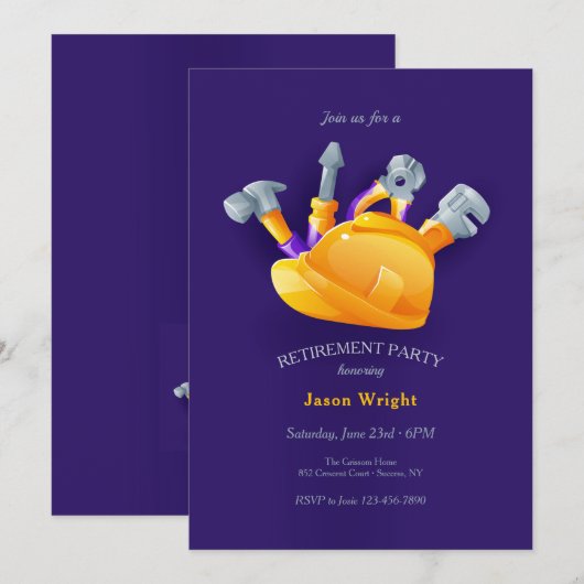 Pensioenpartij voor hard Pet en gereedschap Kaart (Voorkant / Achterkant)