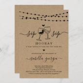 Pensioenpartij voor het testen van wijn kaart (Voorkant / Achterkant)