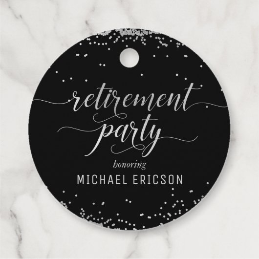 Pensioenpartij voor Label Elegant Silver, zwart (Achterkant)