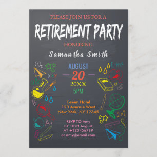 Pensioenpartij voor leraren van kleurrijke Blackbo Kaart