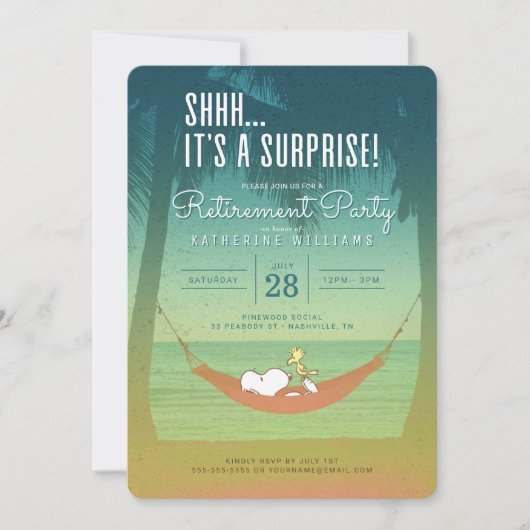 Pensioenpartij voor neopy en Woodstock Kaart (Voorkant)