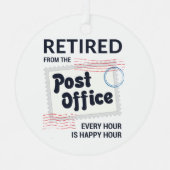 Pensioenpartij voor postpersoneel in ruste metalen ornament (Voorkant)