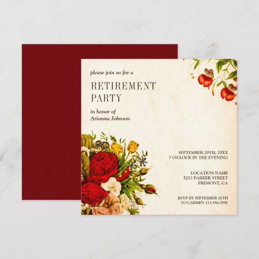 Pensioenpartij voor  tuinbouwproducten kaart (Voorkant / Achterkant)