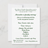 Pensioenpartij vreedzame boom/met offerte kaart (Achterkant)