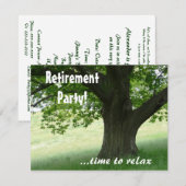 Pensioenpartij vreedzame boom/met offerte kaart (Voorkant / Achterkant)