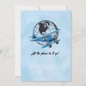 Pensioenpartij Wereldbol Travel Plane Plaatsen Kaart (Achterkant)