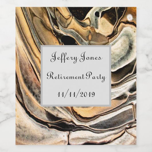 Pensioenpartij Wijn Etiket (Enkel label)