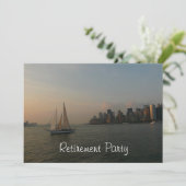 Pensioenpartij-Zeilboot in de haven Kaart (Staand voorkant)