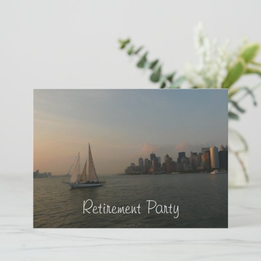 Pensioenpartij-Zeilboot in de haven Kaart (Staand voorkant)