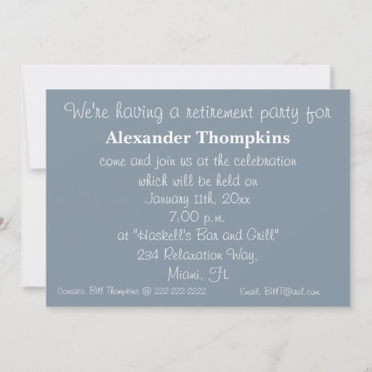 Pensioenpartij-Zeilboot in de haven Kaart (Achterkant)