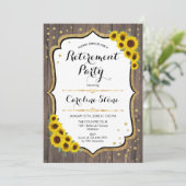 Pensioenpartij - Zonnebloemen Hout Kaart (Staand voorkant)