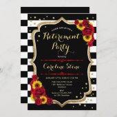 Pensioenpartij - Zonnebloemen Rozen Kaart (Voorkant / Achterkant)