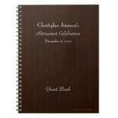Pensioenpartijtenboek, Faux Brown Burlap Notitieboek (Voorkant)