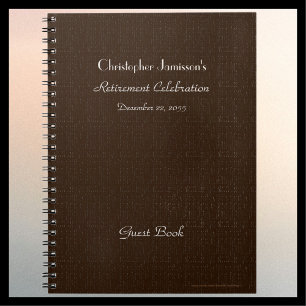 Pensioenpartijtenboek, Faux Brown Burlap Notitieboek