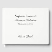 Pensioenpartijtenboekje, Faux Textured Burlap Gastenboek (Voorkant)