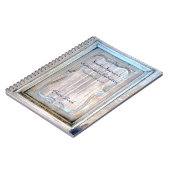 Pensioenpartijtenboekje, weetherende houten deur notitieboek (Linkerzijde)