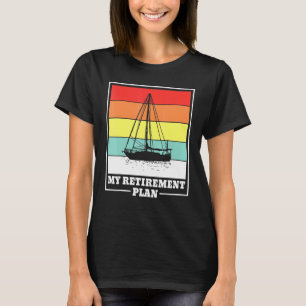 Pensioenpensioen boot Zeilboot T-shirt