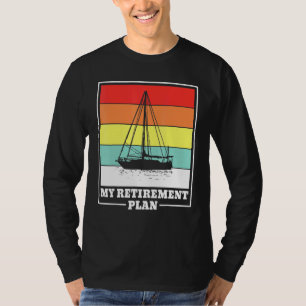 Pensioenpensioen boot Zeilboot T-shirt