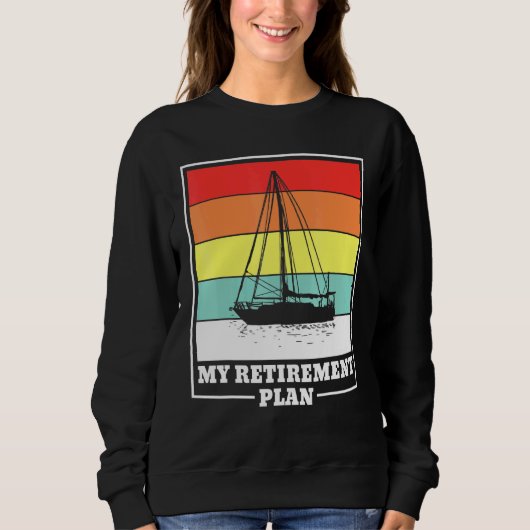 Pensioenpensioen boot Zeilboot Trui (Voorkant)