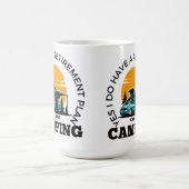 Pensioenplan Camping Quote T-shirt Koffiemok (Center)