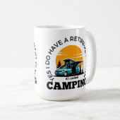 Pensioenplan Camping Quote T-shirt Koffiemok (Voorkant rechts)