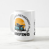 Pensioenplan Camping Quote T-shirt Koffiemok (Voorkant links)