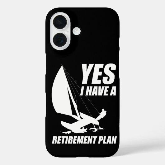 Pensioenplan Catamaran Trapeze Zeilkapitein Case-Mate iPhone Case (Achterkant)