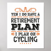 Pensioenplan Cycli Gift Funny Poster (Voorkant)