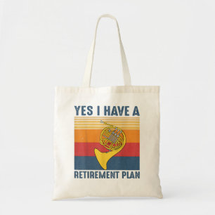 Pensioenplan Franse Horn Music Funny Reberekend Mu Tote Bag