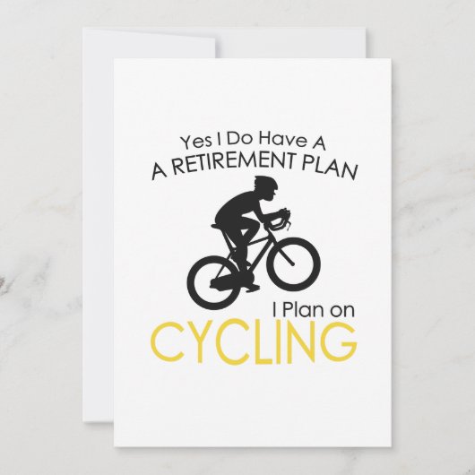 Pensioenplan Funny Bicycle Cycling Riding Gift Kaart (Voorkant)