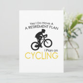 Pensioenplan Funny Bicycle Cycling Riding Gift Kaart (Staand voorkant)