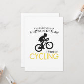 Pensioenplan Funny Bicycle Cycling Riding Gift Kaart (Voorkant / Achterkant in situ)