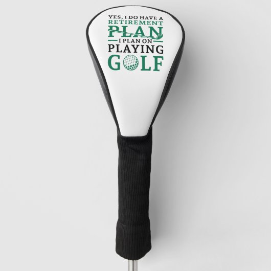 Pensioenplan Golf Golfheadcover (Voorkant)